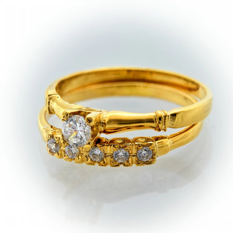 Anillos de Compromiso de Oro | Set de Anillos Tradicionales de 14k o 10k