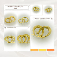Coleccion de Argolllas de Oro Pequeñas