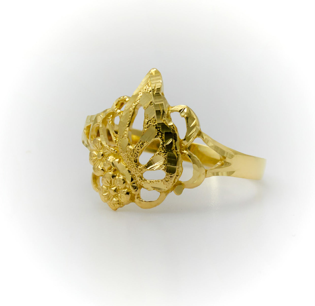 Anillo, Sortija de Niña o Mujer de Oro, Anillo Flores