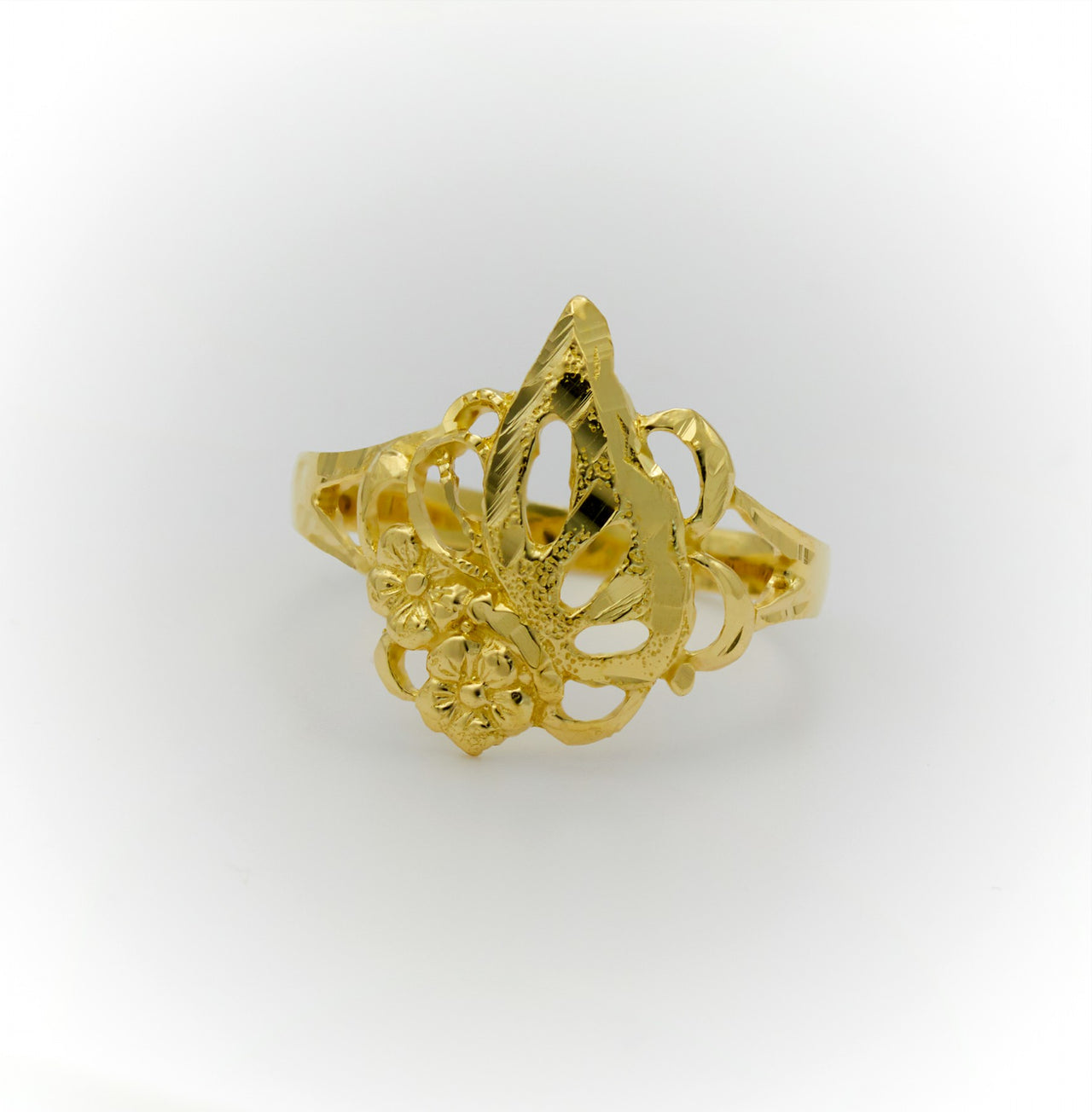Anillo, Sortija de Niña o Mujer de Oro, Anillo Flores