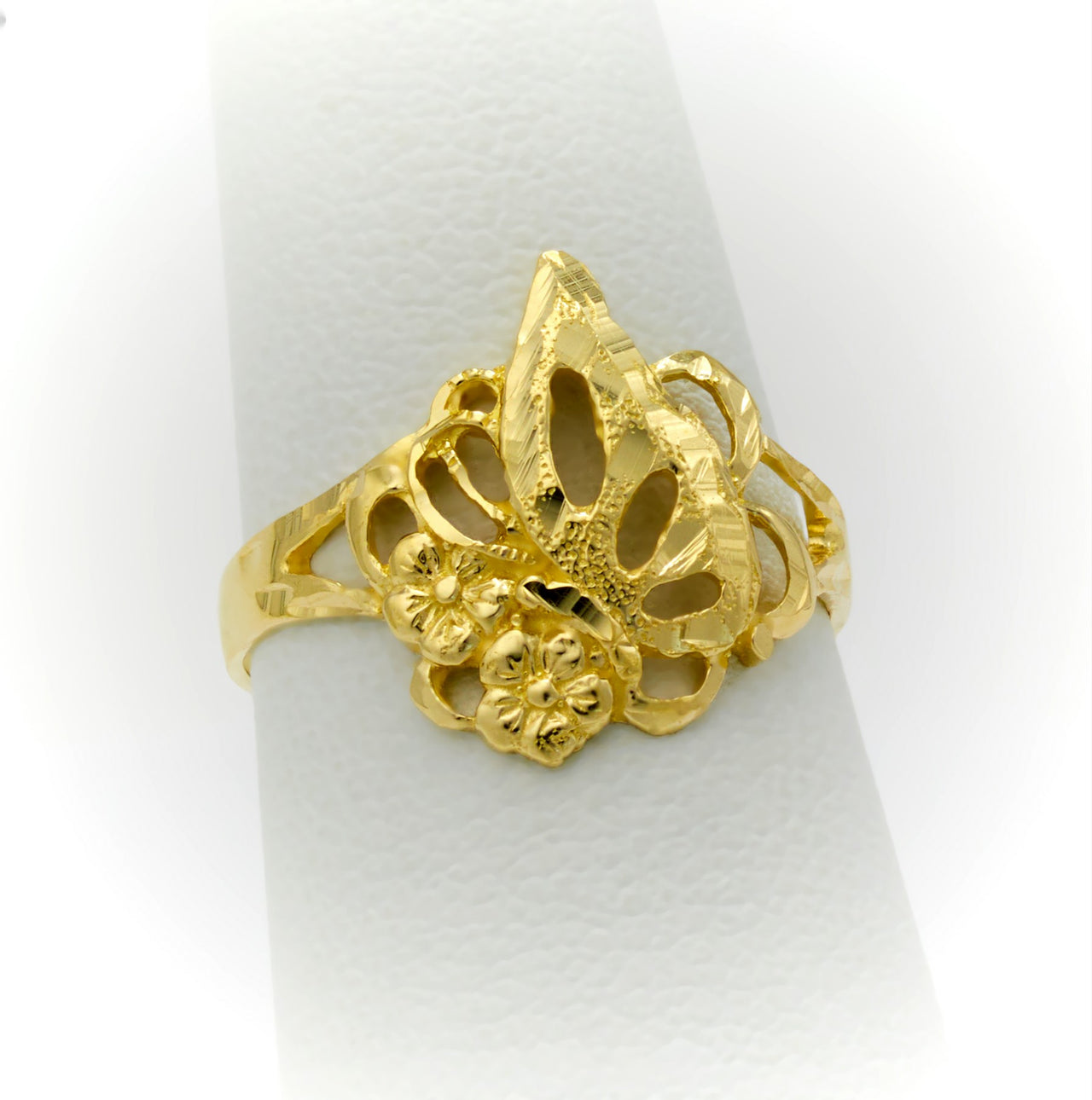 Anillo, Sortija de Niña o Mujer de Oro, Anillo Flores