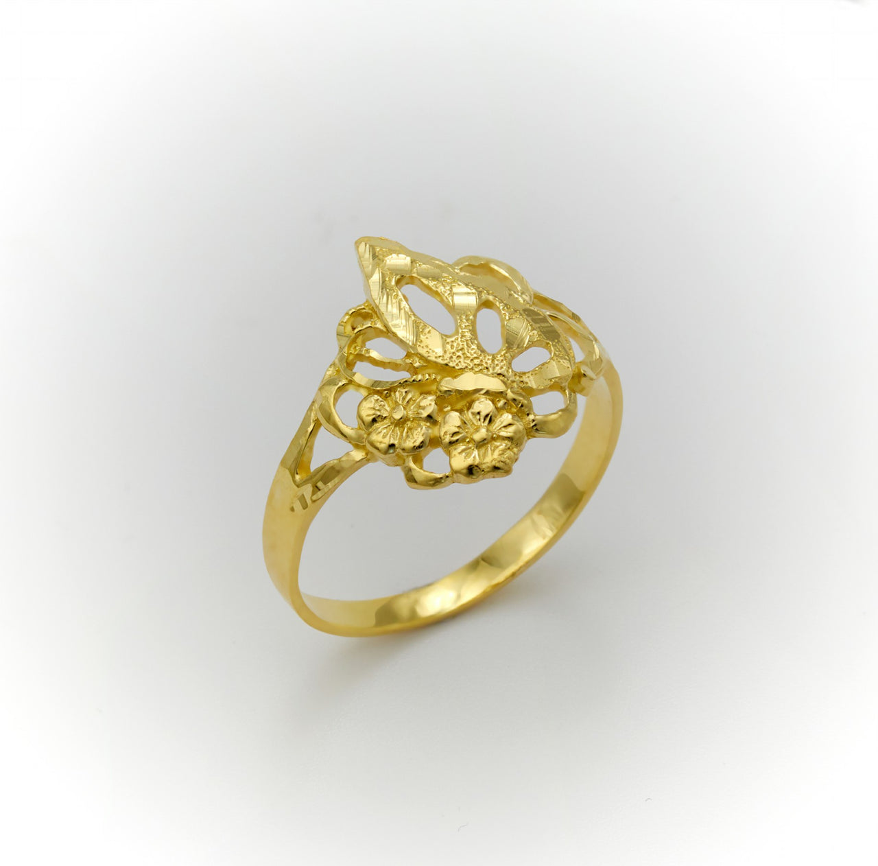 Anillo, Sortija de Niña o Mujer de Oro, Anillo Flores