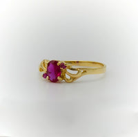 Anillo de Oro para Mujer o Niñas Ruby