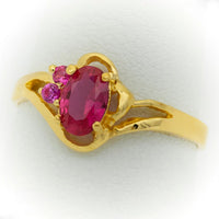 Anillo de orr color rojo