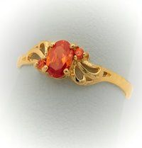 Anillo de Oro para Mujer o Niñas Naranja