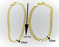 Pulseras de Oro para Mujer medidas de ancho de los eslabones cubanos