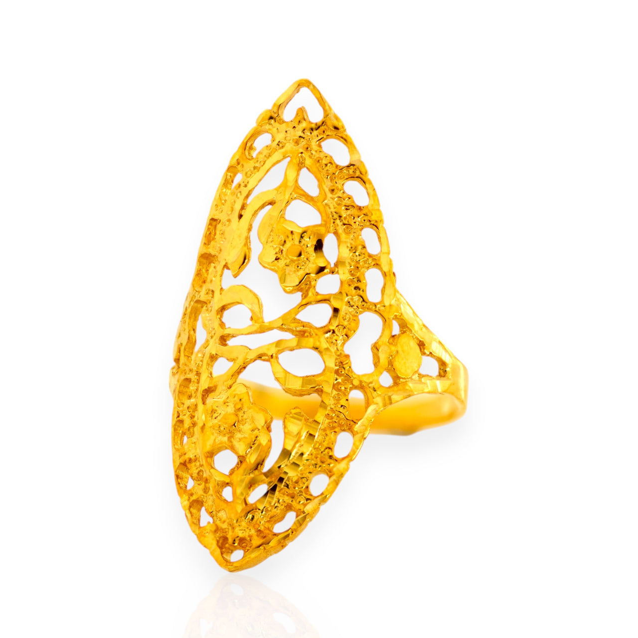 Anillo largo, grande para mujer