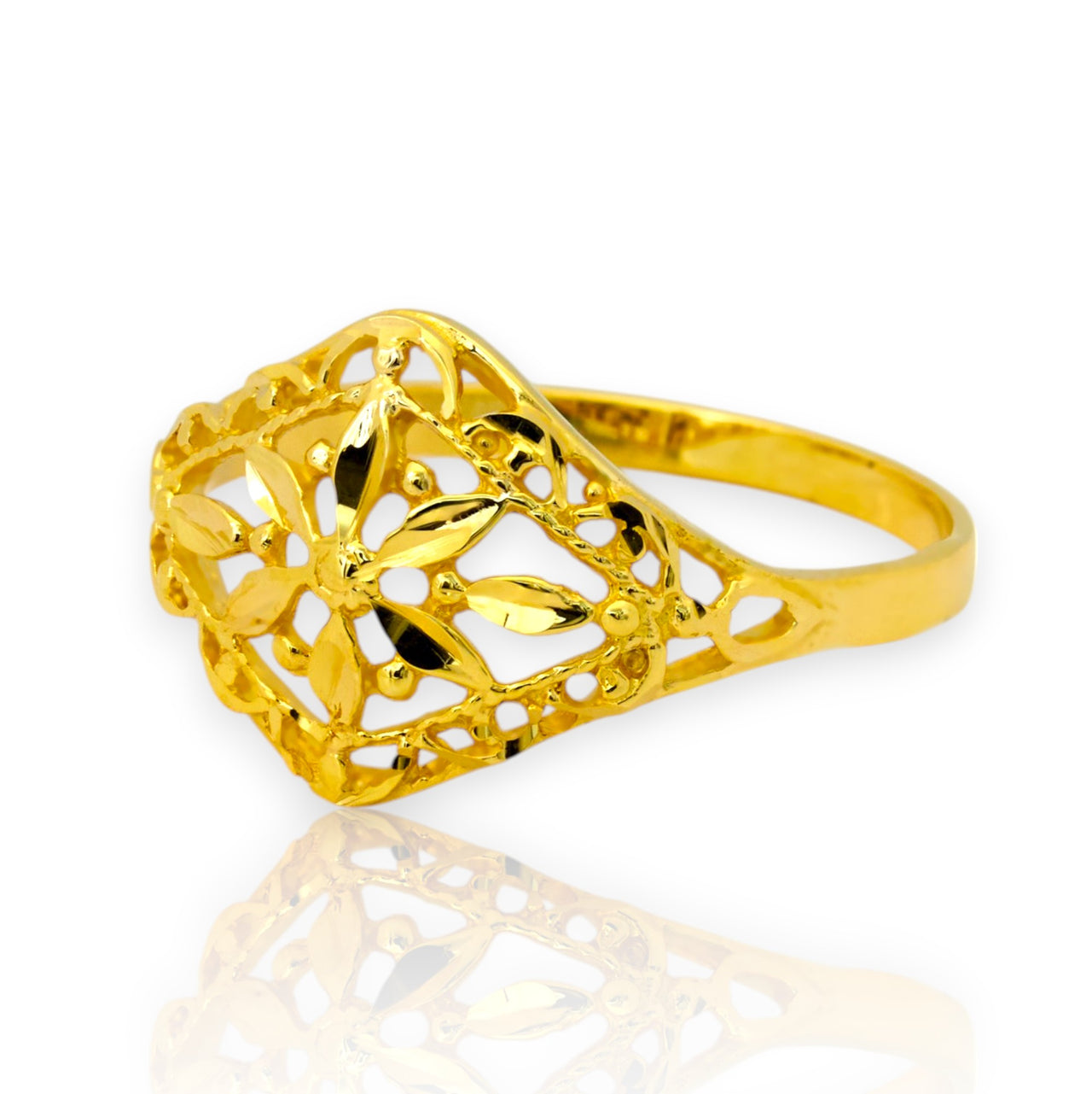 Anillo de hojas para damas