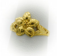 Anillo de flor de oro 10k