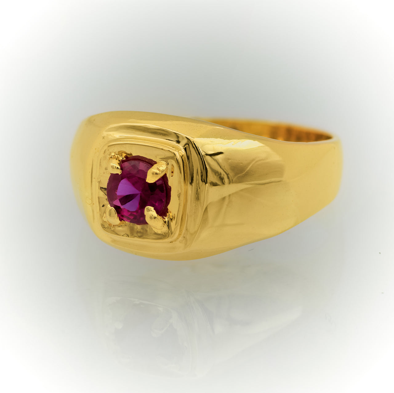 Anillo de Mujer con Piedra Roja