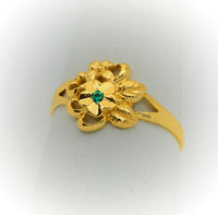 Anillo de Oro 10k y 14k para Mujer con Flores