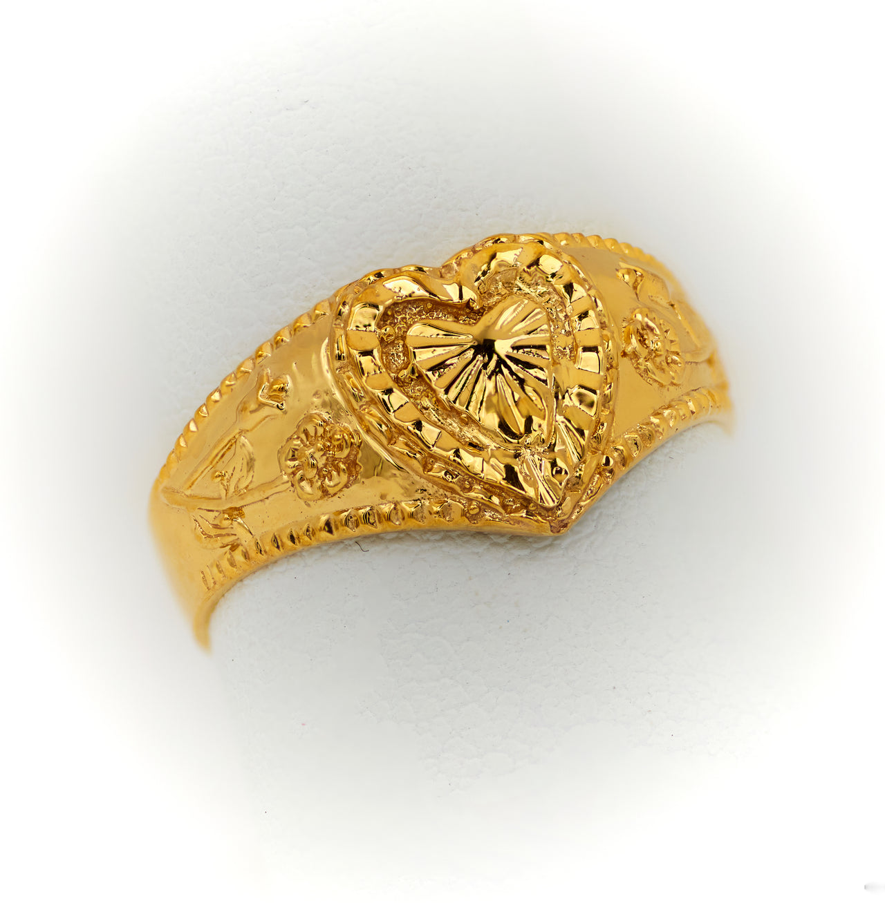 Anillo de Oro 10k Para Mujer en Forma de Crazòn