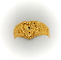 Anillo de Oro 10k Para Mujer en Forma de Crazòn