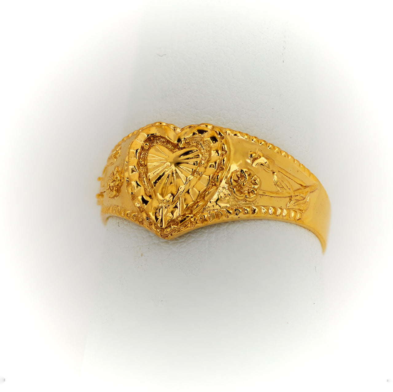 Anillo de Oro 10k Para Mujer en Forma de Crazòn
