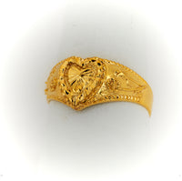 Anillo de Oro 10k Para Mujer en Forma de Crazòn