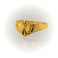 Anillo de Oro 10k Estilo Corazón Texturizado