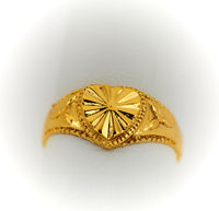 Anillo de Oro 10k Estilo Corazón Texturizado