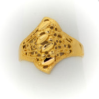 Anillo de Oro 10k o 14k, para Mujer, Diseño de Hojas