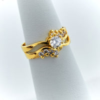 Anillos de Compromiso para Mejeres en Oro 10k, Entrelazados.
