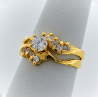 Anillos de Compromiso para Mejeres en Oro 10k, Entrelazados.