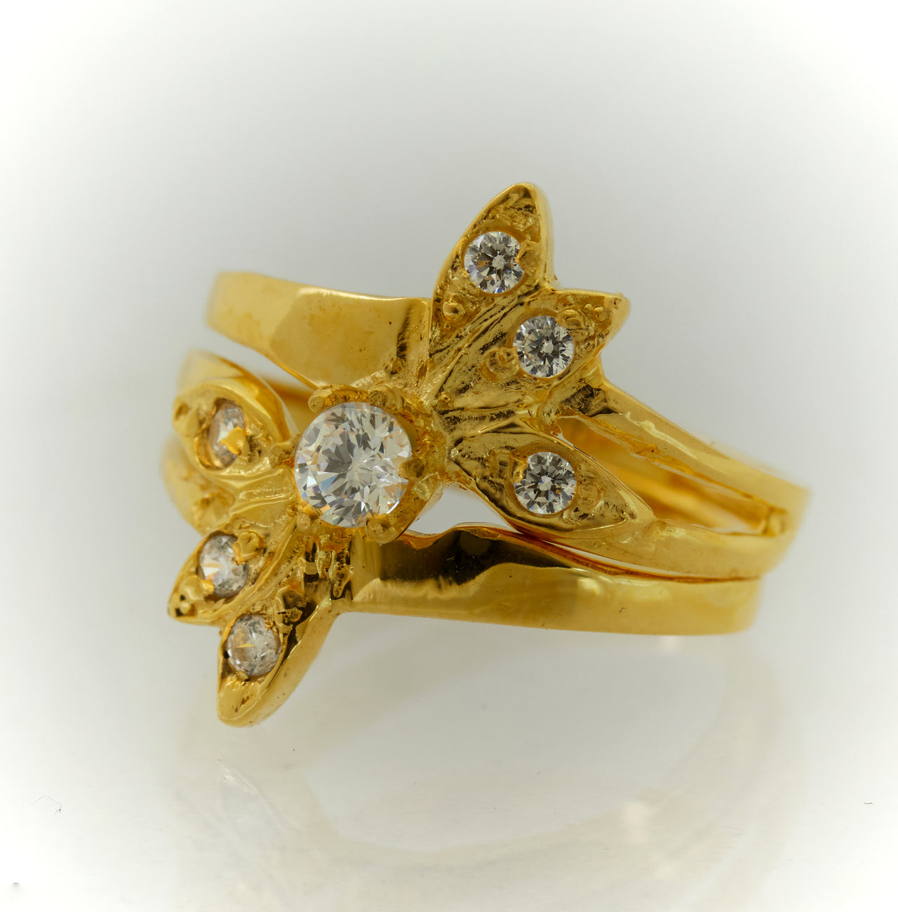 Anillo de compromiso de oro Mariposa 1