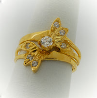 Anillo de compromiso de oro Mariposa 4