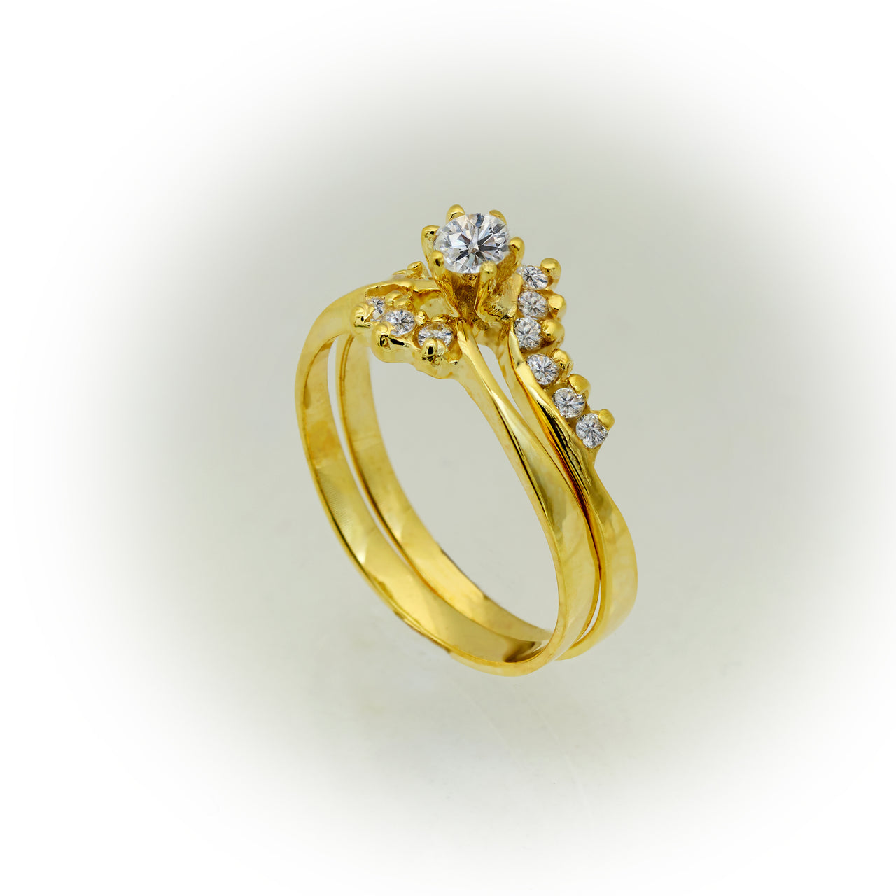 Anillos de Compromiso de Oro 10k , Que se Entrelazan