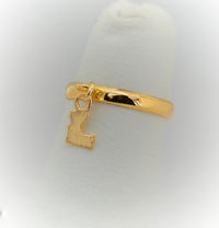 Anillos con Letra o Inicial Colgando sobre el Dedo para Mujer