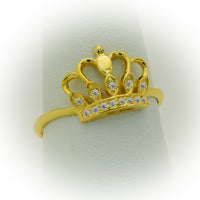Anillo de Oro 10k Estilo Corona de Princesa