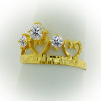 Anillo de Oro 10k Estilo Corona de Princesa