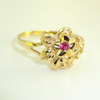 10K Women Gold Ring with Stone Anillo de Mujer con Piedra de Oro 10k - Acosta´s jewelry