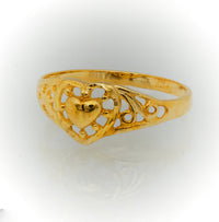 Anillo Corazon de Oro 3