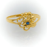 10K Women Gold Ring with Stone Anillo de Mujer con Piedra de Oro 10k - Acosta´s jewelry