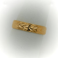 Anillo de Compromiso de Oro 10k o 14k para Hombre, Estilo Alianza con Diseños