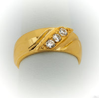 Anillo de Compromiso para Hombre de 3 piedras, oro