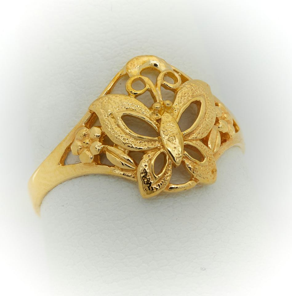 Anillo de Mariposa de Oro | Elegante Regalo para Ella