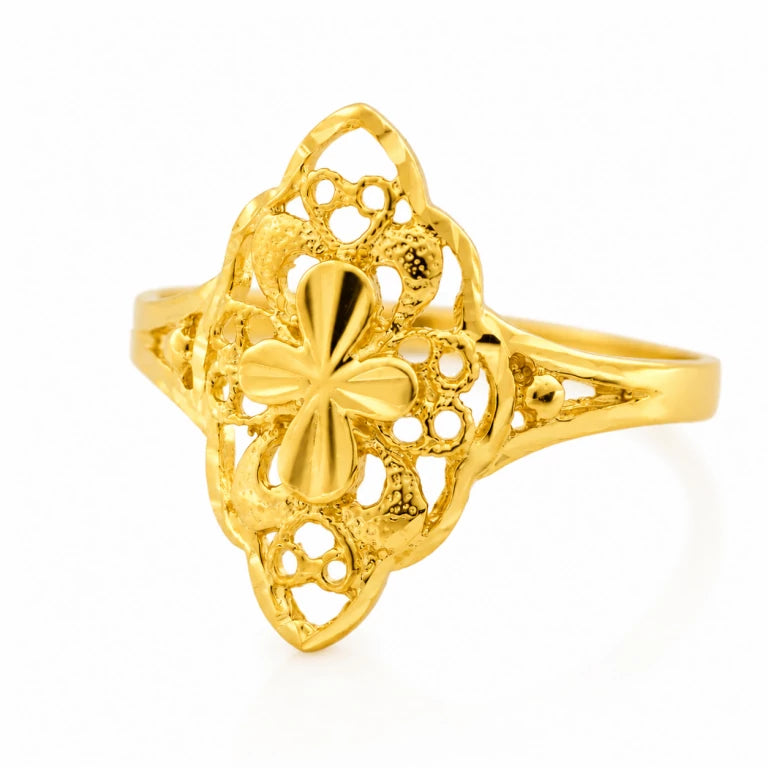 Anillo Modelo Antiguo Filigrana en Oro Amarillo