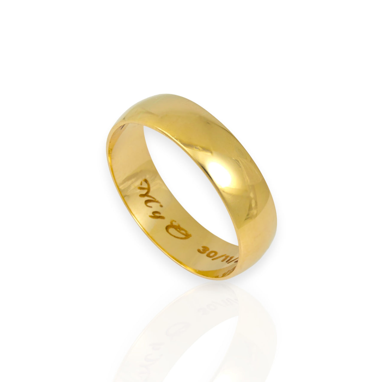Anillo de compromiso banda para hombre