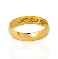 Anillo de banda de compromiso o boda para hombre, Oro 10k y 14k