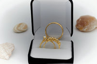 set de anillos de compromiso de estilo antiguo para hombres y mujeres