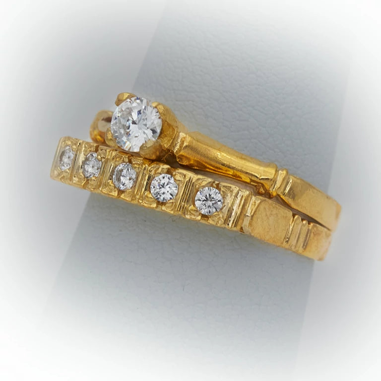 Anillos de compromiso de oro 10k o 14k para mujer 