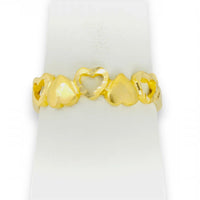 Anillo de 5 corazones de oro