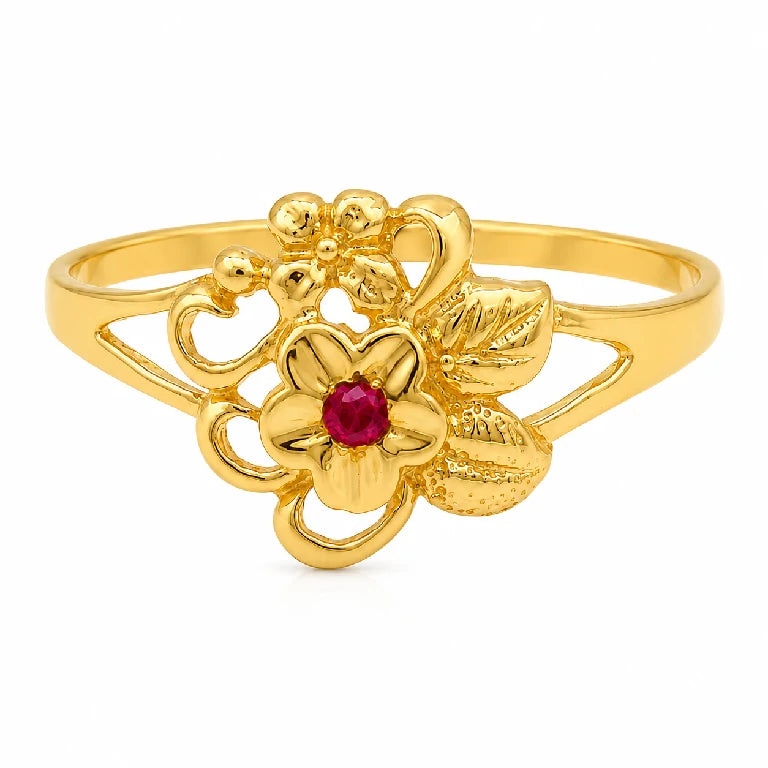 Anillo de Flor Simple para Mujeres o para Niñas