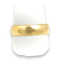 Anillo de boda para hombre de media caña, banda de oro