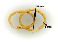 Argollas de oro satinadas o nevadas #5 de 37mm