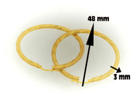 Argollas de oro satinadas o nevadas #6 de 48mm
