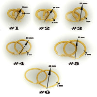 Argollas Torcidas,Trenzadas Satinadas para Mujer