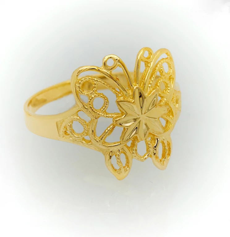 Anillo mariposa de 14k