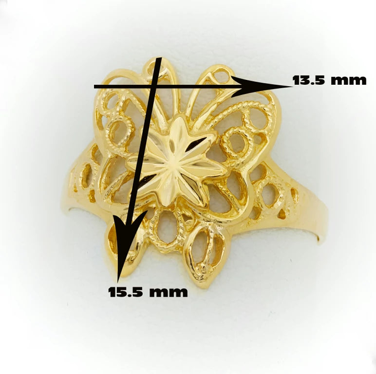 Medidas del anillo mariposa