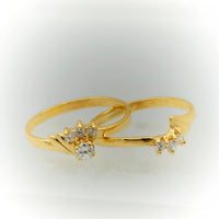 Set de anillos de compromiso para damas, 2 piezas que forman 1 